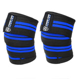 Knee Wraps Negras con Azul - Xtreme Core Crossfit 